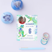 Begroting Dinosaur Birthday Party Flyer (Enkel)