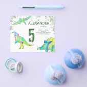 Begroting Dinosaur kleurrijke Birthday Party Flyer (Enkel)