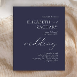 Begroting donkere marineafroep blauw handschrift b