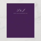 Begroting donkere Paarse kalligrafie bruiloft (Achterkant)