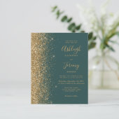 Begroting donkergroene gouden weddenschappen (Staand voorkant)