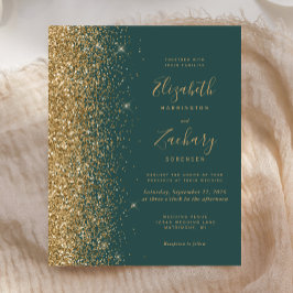 Begroting donkergroene gouden weddenschappen