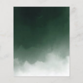 Begroting donkergroene moderne uitnodiging tot Bab (Achterkant)