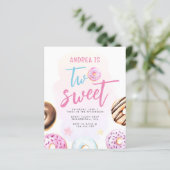 Begroting donut twee zoete meisjes 2e verjaardag (Staand voorkant)