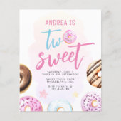 Begroting donut twee zoete meisjes 2e verjaardag (Voorkant)