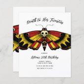 Begroting Dood tot 20s 'Birthday Moth and Skull De (Voorkant / Achterkant)