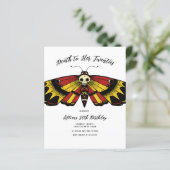 Begroting Dood tot 20s 'Birthday Moth and Skull De (Staand voorkant)