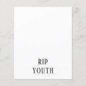 Begroting Dood voor mijn 20s Floral Skull Uitnodig (Achterkant)