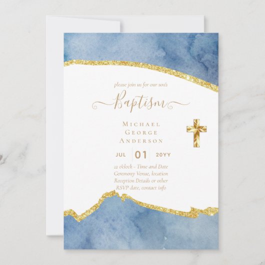 BEGROTING Doop Christening Eerste Communie UITNODI Kaart (Voorkant)