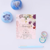 BEGROTING DOOP Uitnodigen Doopfeest Bautizo Bautis Flyer (Enkel)