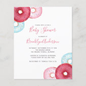 BEGROTING Doughnoten Baby shower Uitnodiging (Voorkant)
