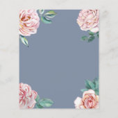 Begroting Dusty Blue Floral Peonies First Communit (Achterkant)