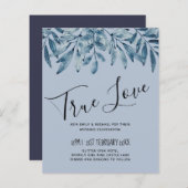 Begroting DUSTY BLUE Foliage Weddenschap (Voorkant / Achterkant)