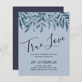 Begroting DUSTY BLUE Foliage Weddenschap