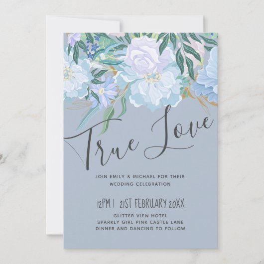 Begroting DUSTY BLUE Foliage Weddenschap (Voorkant)