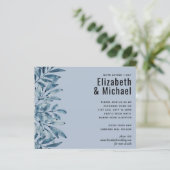 Begroting DUSTY BLUE Foliage Weddenschap (Staand voorkant)