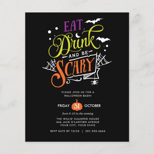 BEGROTING Eat Drink en eng Halloween Basparty (Voorkant)