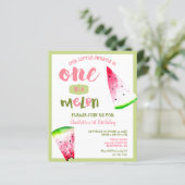 Begroting Eén in een Melon 1e verjaardag roze groe (Staand voorkant)
