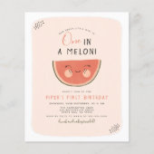 Begroting één in een Melon Girl First Birthday Par (Voorkant)