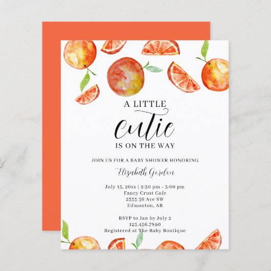 Begroting Een kleine besnoeiing op de weg Baby sho (Voorkant / Achterkant)