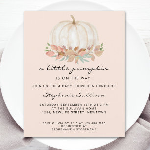 Begroting Een kleine pompoenFloral Baby shower nod