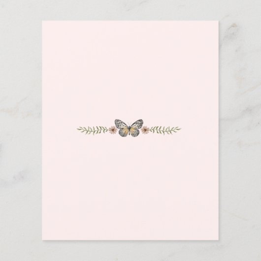 Begroting een kleine uitnodiging tot Baby shower v (Achterkant)