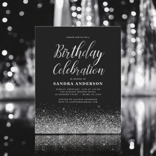 Begroting eender welke Age Birthday Silver Black G