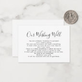 BEGROTING Eenvoudig script onze wens Notitiekaartje (Voorkant / Achterkant in situ)