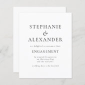 Begroting Eenvoudig tekst Verloving bekendmaking (Voorkant / Achterkant)