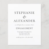 Begroting Eenvoudig tekst Verloving bekendmaking (Voorkant)