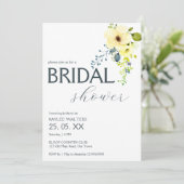 Begroting eenvoudige elegante bruiddoucheuitnodigi kaart (Staand voorkant)