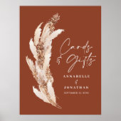 Begroting eenvoudige pampas-grasbruidskaarten en c poster (Voorkant)