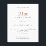 Begroting Eenvoudige tekst Blush 21st verjaardag u<br><div class="desc">Begroting Eenvoudige tekst Verpletter 21ste verjaardag uitnodiging. Een waarde voor geld kleiner 4.5 x 5.6 duim alternatief bleef aan de semi-verliesoptie in gebreke die voor uitnodigingen wordt geadviseerd en is een gelijkaardige dikte aan een briefkaart. De verzadigingsoptie is veel dunner papier beter voor behuizingen.</div>