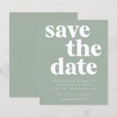 Begroting Eenvoudige Vetage Groen sparen de Kaart  (Voorkant / Achterkant)