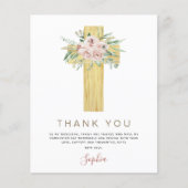 Begroting Eerste Heilige Communie Dank u droog roz Flyer (Voorkant)