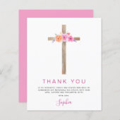 Begroting Eerste Heilige Communie Dank u Floral Pi (Voorkant / Achterkant)