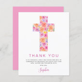 Begroting Eerste Heilige Communie Dank u Floral Pi (Voorkant / Achterkant)