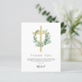 Begroting Eerste Heilige Communie Dank u Greenery (Staand voorkant)