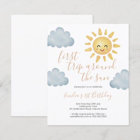 Begroting eerste reis rond de zon (Voorkant / Achterkant)