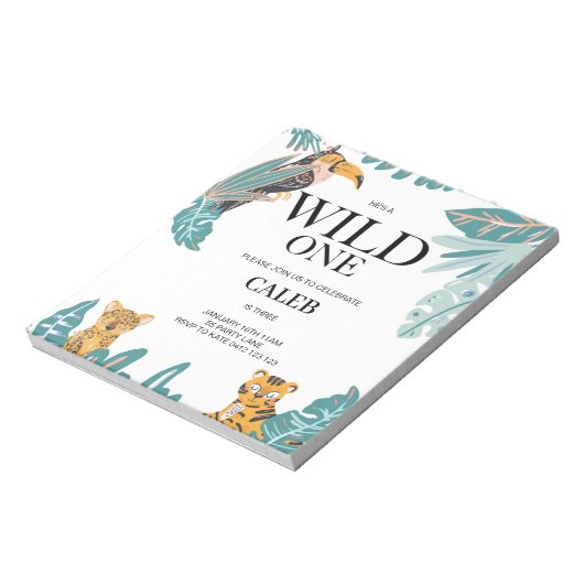 BEGROTING Eerste uitnodiging over een echt Oerwoud Notitieblok (Linkerzijde)