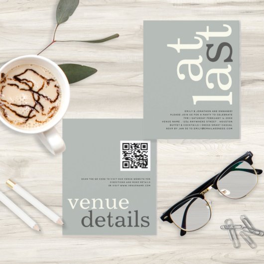 BEGROTING Eindelijk QR Code Sage Ivory Text Verlov