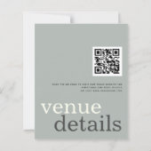 BEGROTING Eindelijk QR Code Sage Ivory Text Verlov (Achterkant)