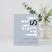 BEGROTING Eindelijk QR-code Stustblauw Verloving t (Staand voorkant)