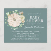 Begroting Elegance Ivory Pumpkin Floral Baby showe (Voorkant)