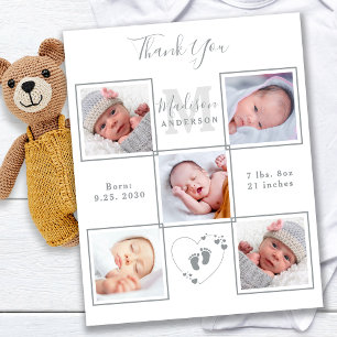 Begroting Elegant 5 Foto New Baby Dank u kaart