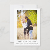 Begroting Elegant Black & White Save the Date Kaar Kaart (Voorkant)