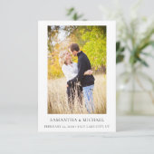 Begroting Elegant Black & White Save the Date Kaar Kaart (Staand voorkant)