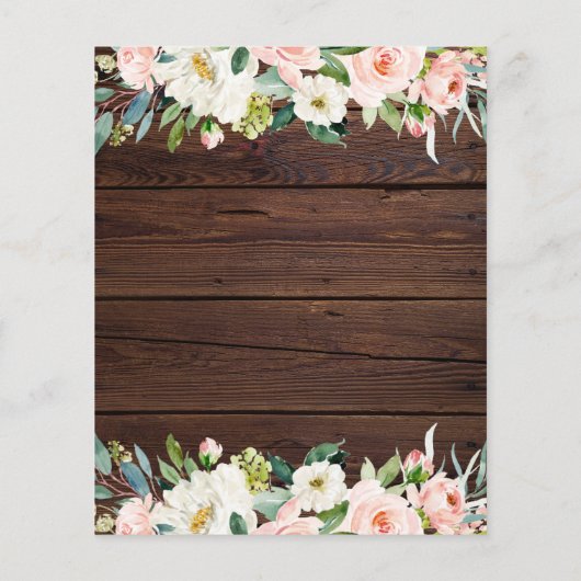 Begroting Elegant Blush Pink Floral Wedding nodig (Achterkant)