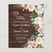 Begroting Elegant Blush Pink Floral Wedding nodig (Voorkant)