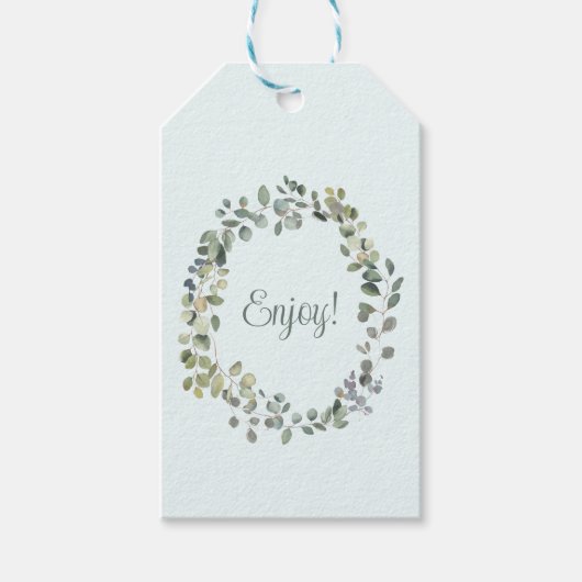 Begroting Elegant Botanical Chic Eucalyptus Greene Cadeaulabel (Voorkant)
